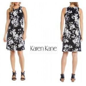 KAREN KANE Sleeveless Black Floral Midi Dress - XL - plus size spring summer